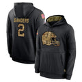 Parkc C.Browns #2 Shedeur Sanders Player Black Salute to Service Pullover Hoodies Limited Stitched Jerseys