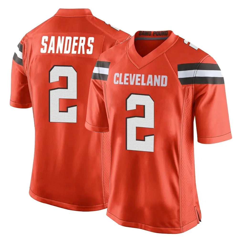 Parkc C.Browns #2 Shedeur Sanders Player Orange Home Game Stitched Jerseys