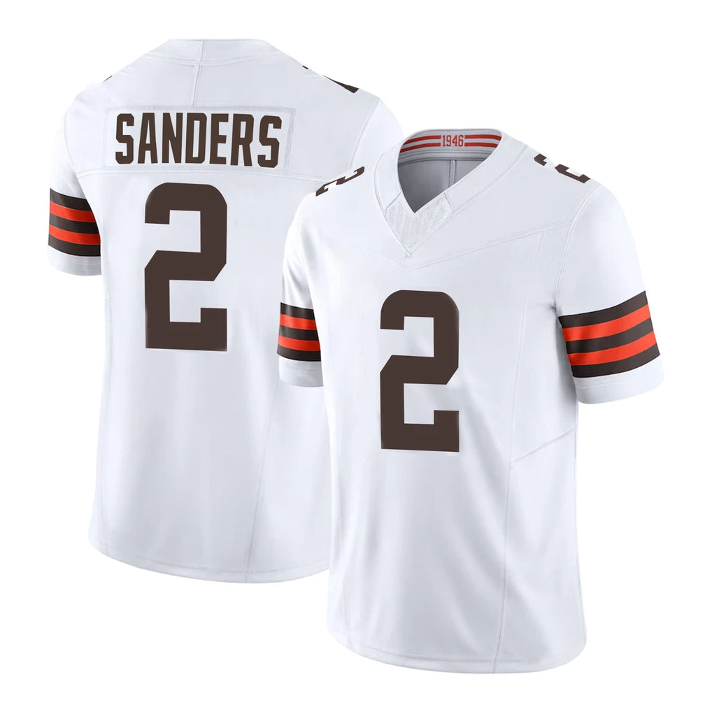 Parkc C.Browns #2 Shedeur Sanders Player White Vapor F.U.S.E. Limited Home Game Stitched Jerseys