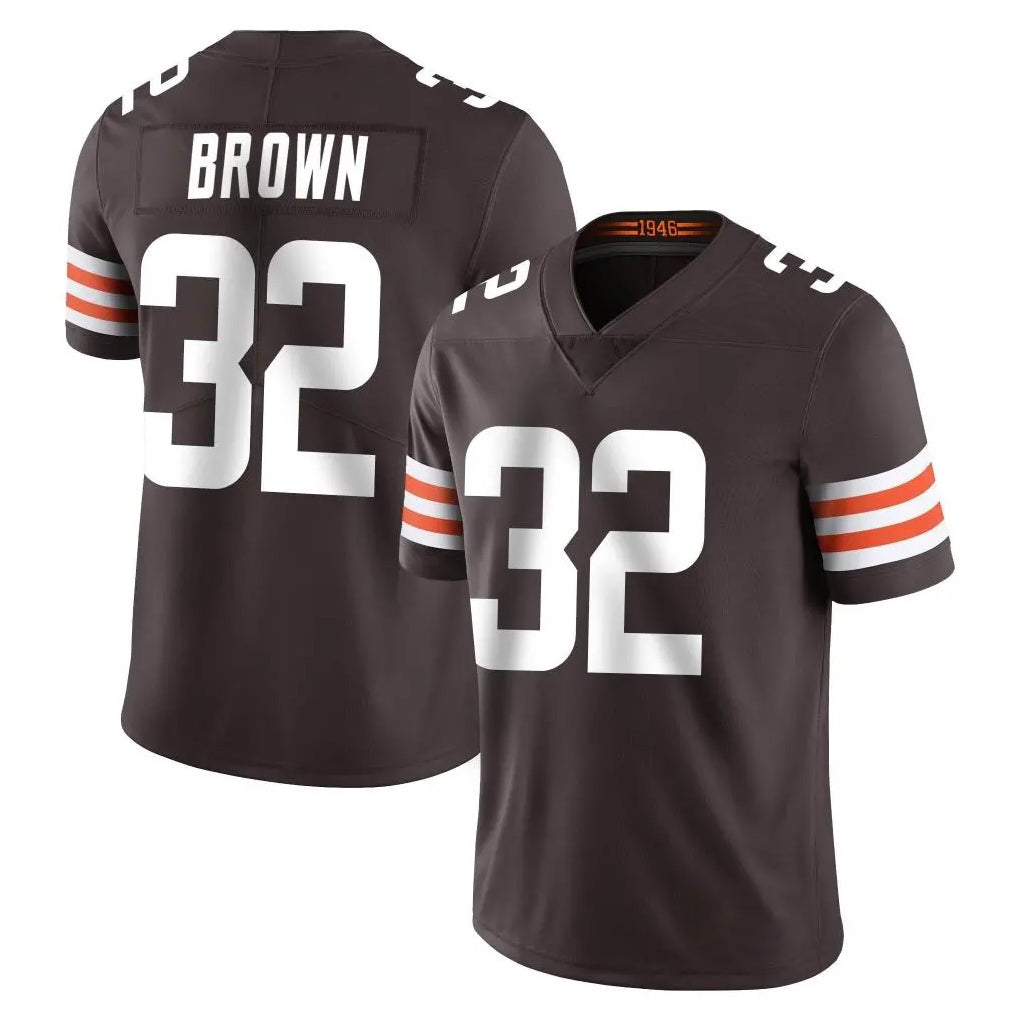 Parkc C.Browns #32 Jim Brown Player Brown Color Vapor Untouchable Limited Home Game Stitched Jerseys