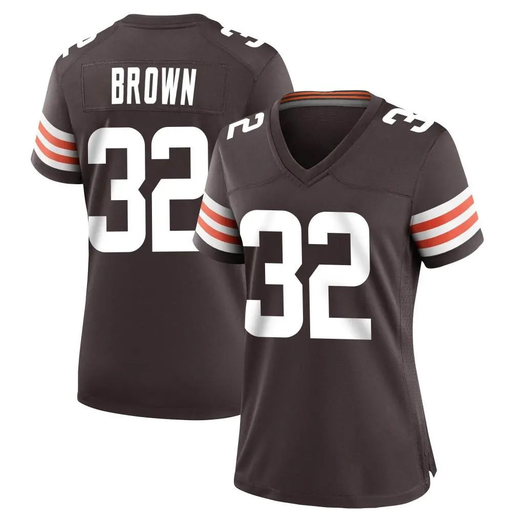 Parkc C.Browns #32 Jim Brown Player Brown Home Game Stitched Jerseys
