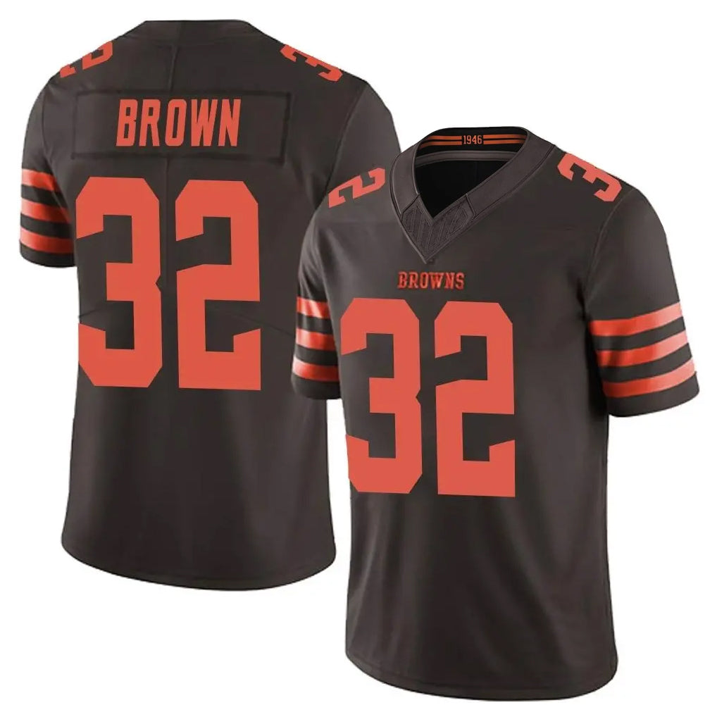 Parkc C.Browns #32 Jim Brown Player Brown Limited Vapor F.U.S.E. Alternate Game Stitched Jerseys