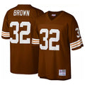 Parkc C.Browns #32 Jim Brown Player Brown Mitchell & Ness 1963 Throwback Stitched Jerseys