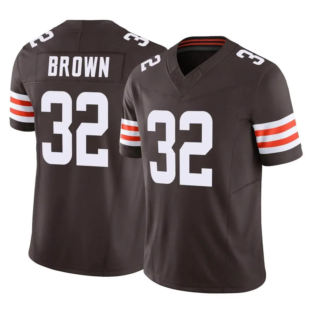 Parkc C.Browns #32 Jim Brown Player Brown Vapor F.U.S.E. Limited Home Game Stitched Jerseys