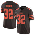 Parkc C.Browns #32 Jim Brown Player Browns Color Rush Limited Home Game Stitched Jerseys