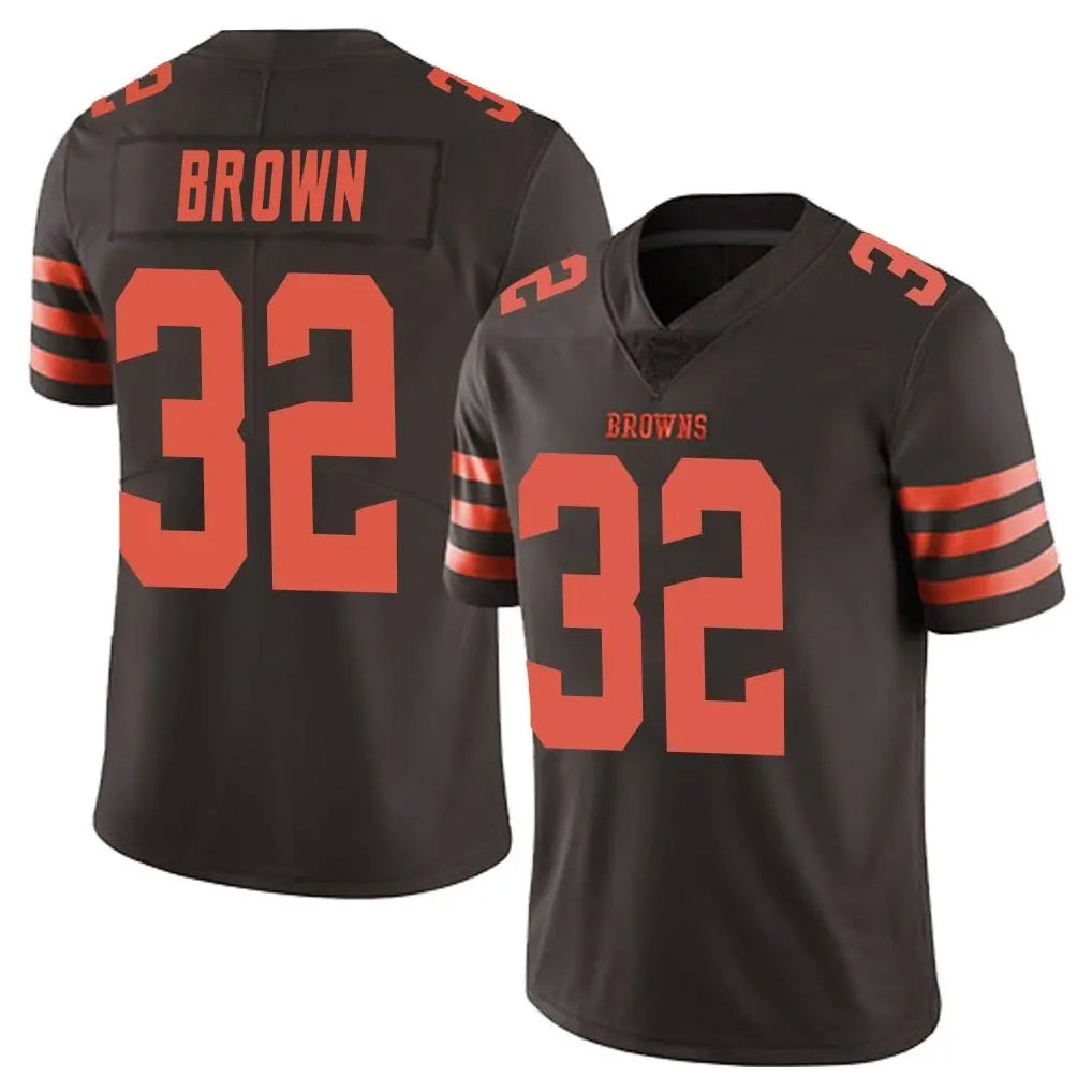 Parkc C.Browns #32 Jim Brown Player Browns Color Rush Limited Home Game Stitched Jerseys