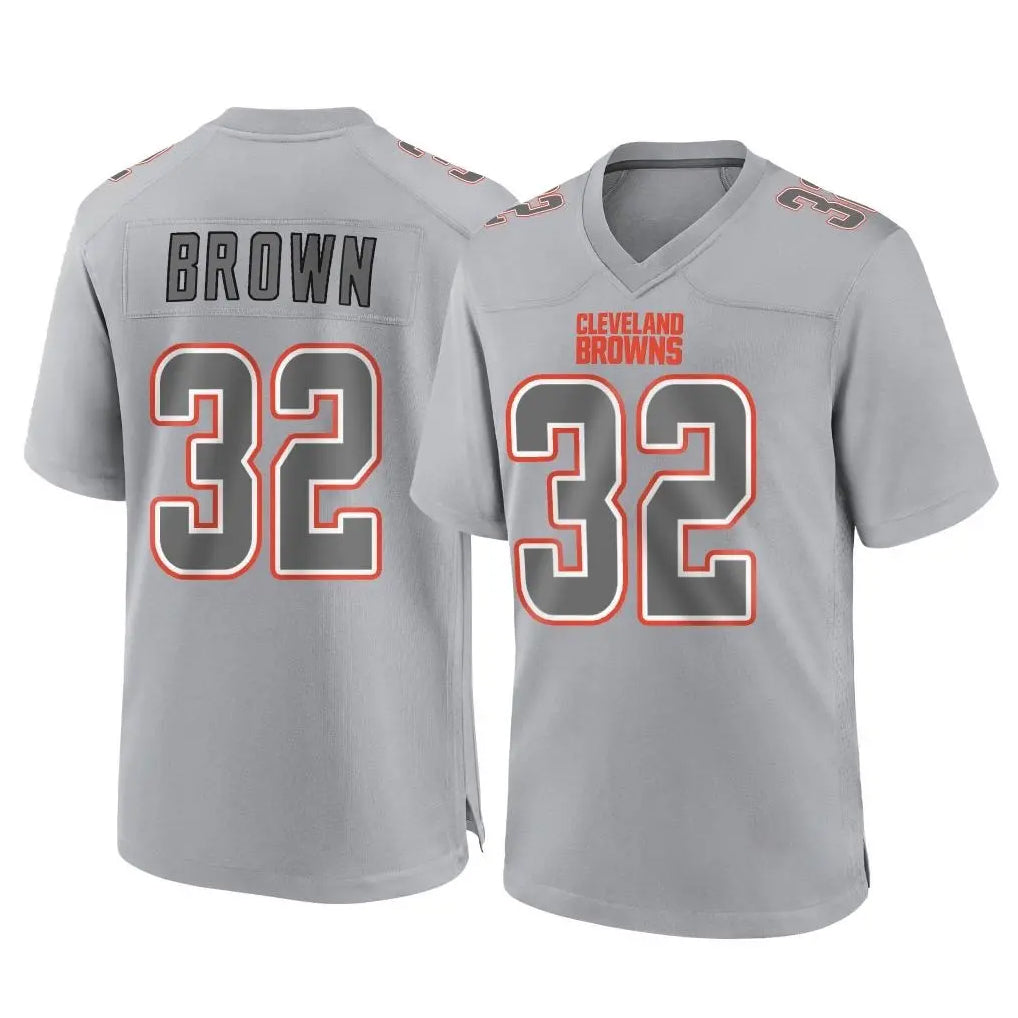 Parkc C.Browns #32 Jim Brown Player Gray Atmosphere Fashion Game Stitched Jerseys