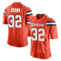 Parkc C.Browns #32 Jim Brown Player Orange Vapor Limited Home Game Stitched Jerseys