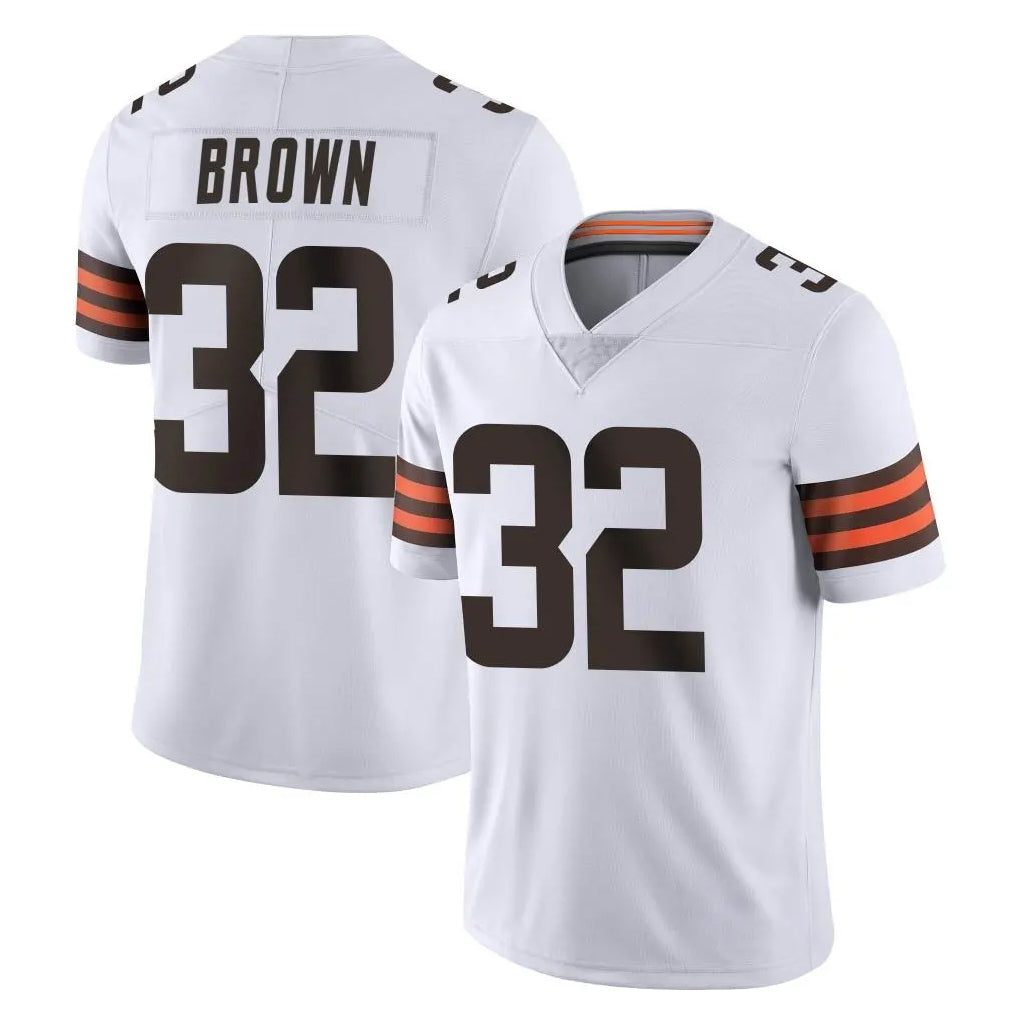 Parkc C.Browns #32 Jim Brown Player White Vapor Untouchable Limited Home Game Stitched Jerseys