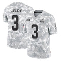 Parkc C.Browns #3 Jerry Jeudy Player Arctic Camo Salute to Service Limited Home Game Stitched Jerseys