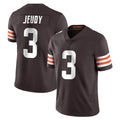 Parkc C.Browns #3 Jerry Jeudy Player Brown Color Vapor Untouchable Limited Home Game Stitched Jerseys