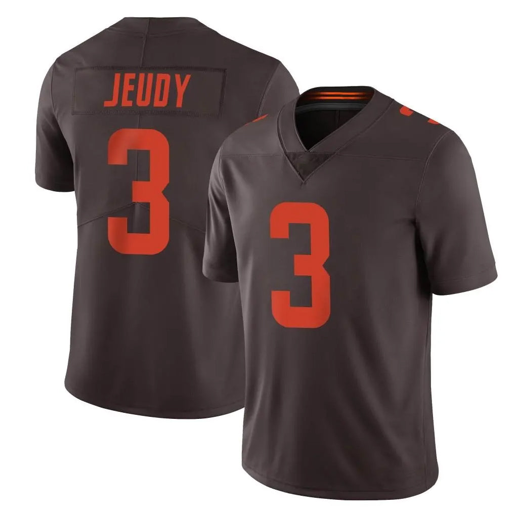 Parkc C.Browns #3 Jerry Jeudy Player Browns Color Rush Limited Home Game Stitched Jerseys