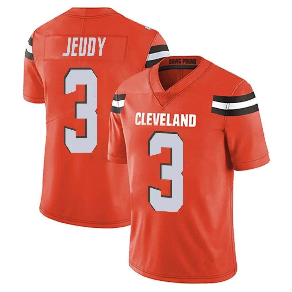 Parkc C.Browns #3 Jerry Jeudy Player Orange Alternate Vapor Untouchable Limited Home Game Stitched Jerseys