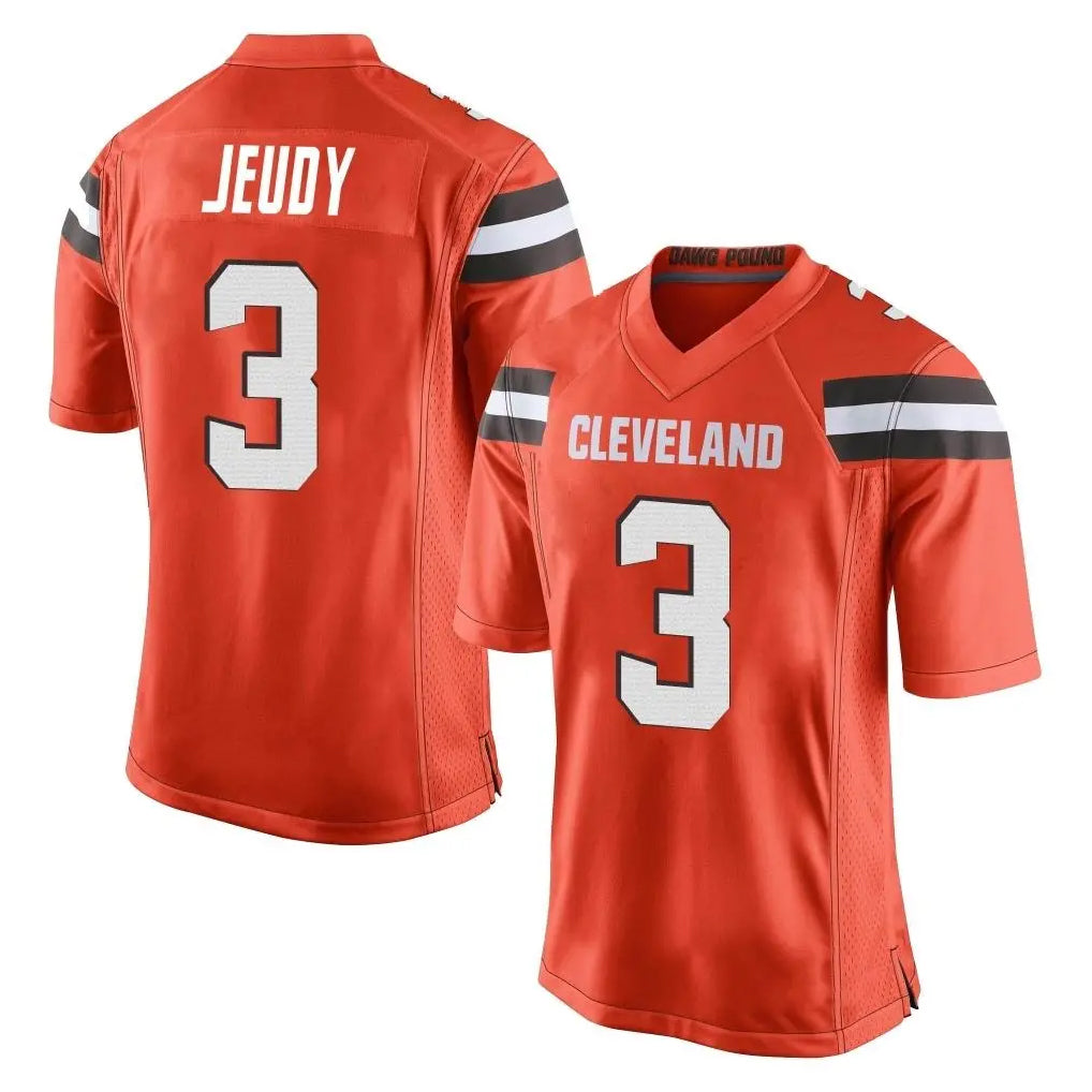 Parkc C.Browns #3 Jerry Jeudy Player Orange Home Game Stitched Jerseys