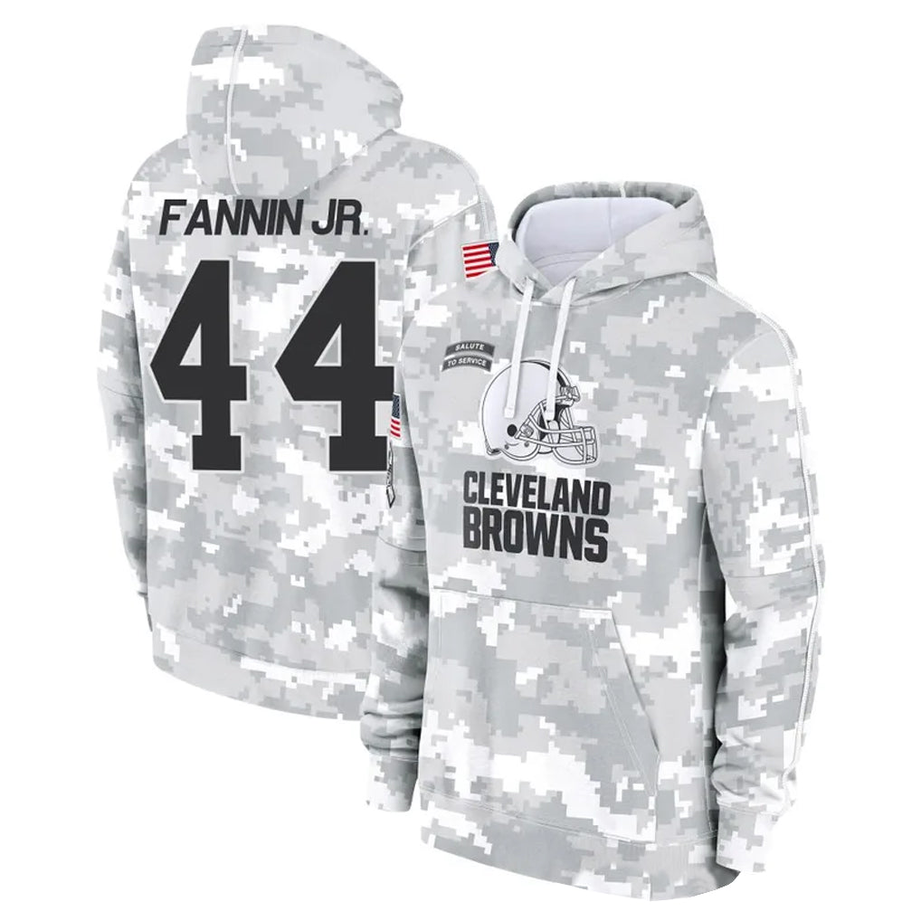 Parkc C.Browns #44 Harold Fannin Jr. Player Arctic Camo Salute to Service Hoodies Limited Game Stitched Jerseys