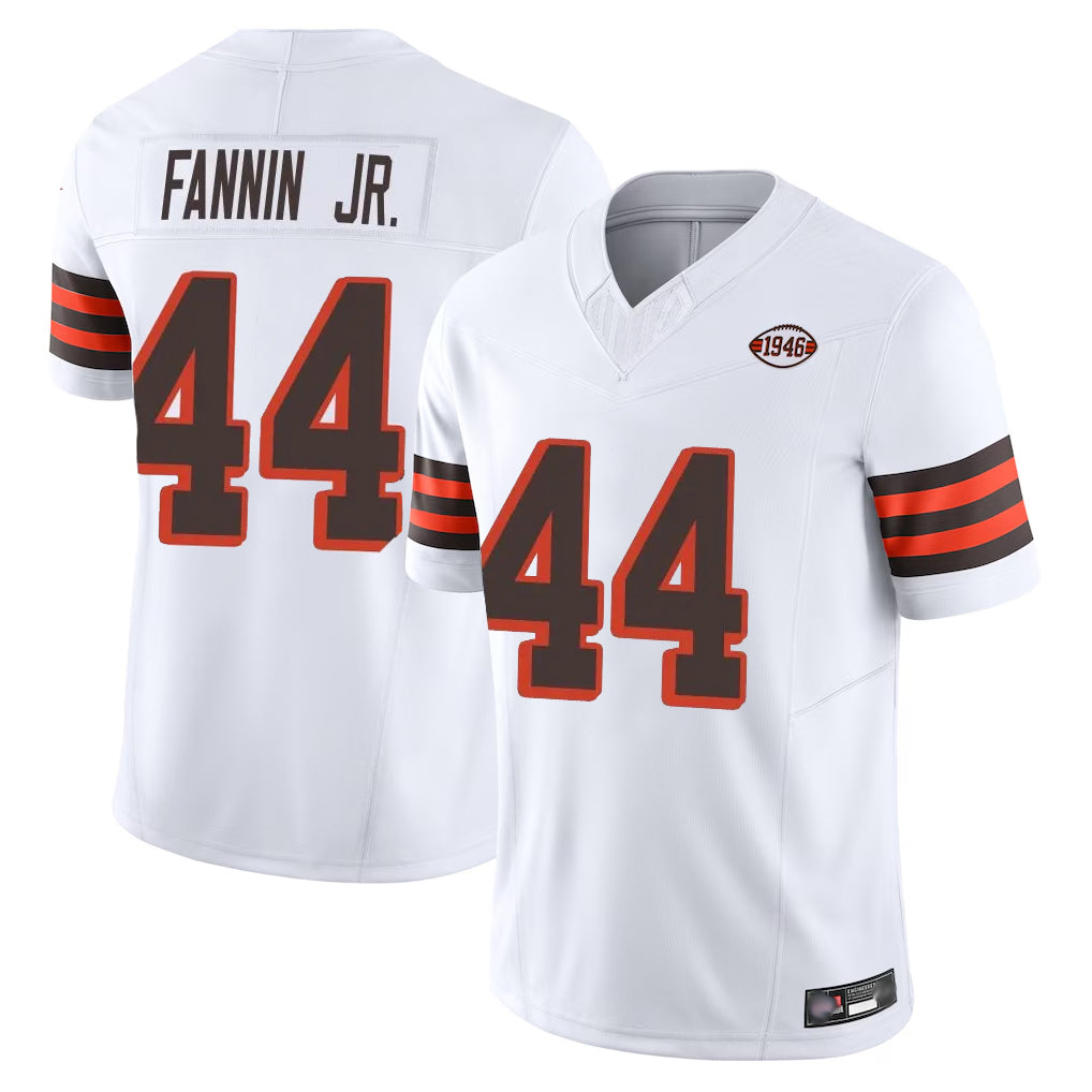 Parkc C.Browns #44 Harold Fannin Jr. Player White Limited Vapor F.U.S.E. Alternate Game Stitched Jerseys