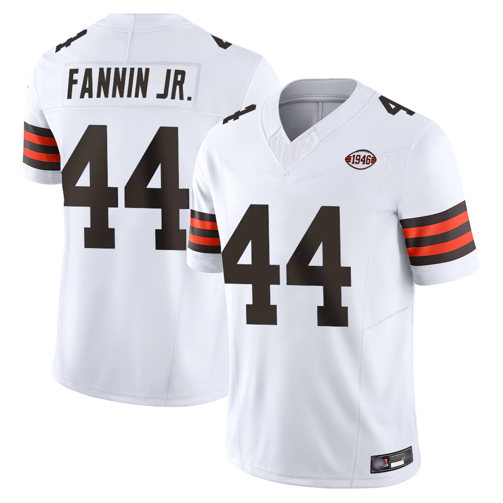 Parkc C.Browns #44 Harold Fannin Jr. Player White Vapor F.U.S.E. Limited Home Game Stitched Jerseys