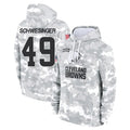 Parkc C.Browns #49 Carson Schwesinger Player Arctic Camo Salute to Service Hoodies Limited Game Stitched Jerseys