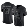 Parkc C.Browns #49 Carson Schwesinger Player Black Reflective Home Game Stitched Jerseys