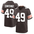 Parkc C.Browns #49 Carson Schwesinger Player Brown Home Game Stitched Jerseys