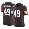 Parkc C.Browns #49 Carson Schwesinger Player Brown Vapor F.U.S.E. Limited Home Game Stitched Jerseys