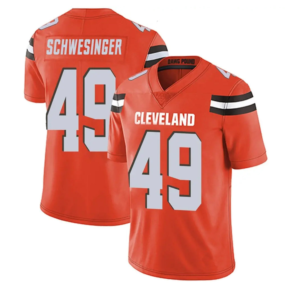 Parkc C.Browns #49 Carson Schwesinger Player Orange Alternate Vapor Untouchable Limited Home Game Stitched Jerseys