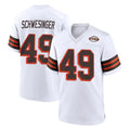 Parkc C.Browns #49 Carson Schwesinger Player White Alternate Home Game Stitched Jerseys