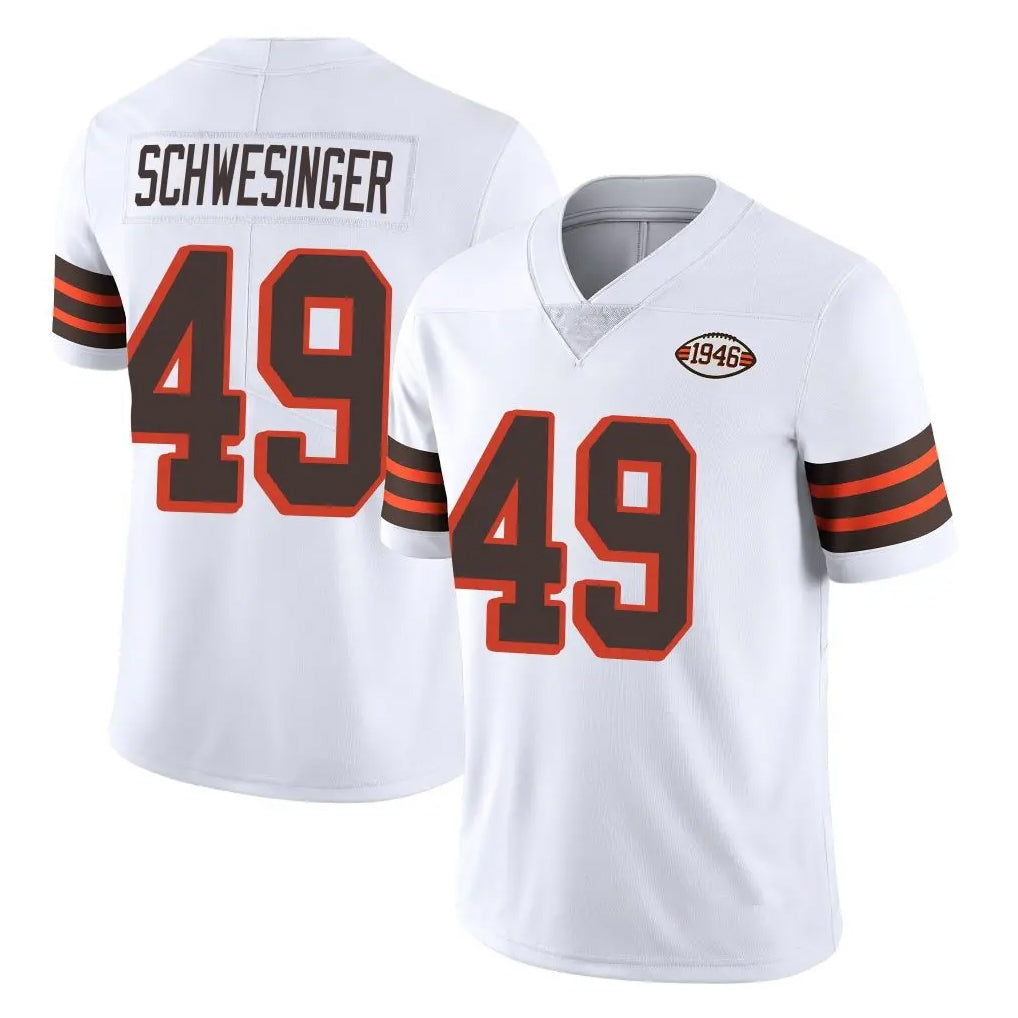 Parkc C.Browns #49 Carson Schwesinger Player White Limited  Vapor 1946 Collection Alternate Game Stitched Jerseys