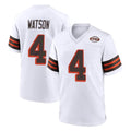 Parkc C.Browns #4 Deshaun Watson Player White Alternate Home Game Stitched Jerseys