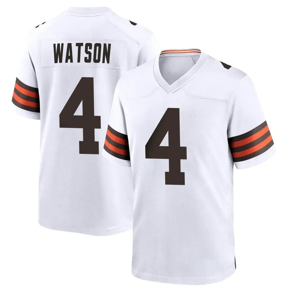 Parkc C.Browns #4 Deshaun Watson Player White Home Game Stitched Jerseys