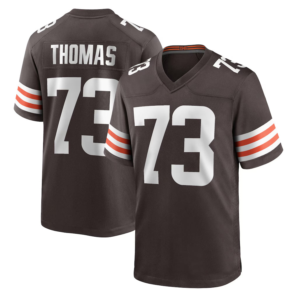 Parkc C.Browns #73 Joe Thomas Player Brown Home Game Stitched Jerseys
