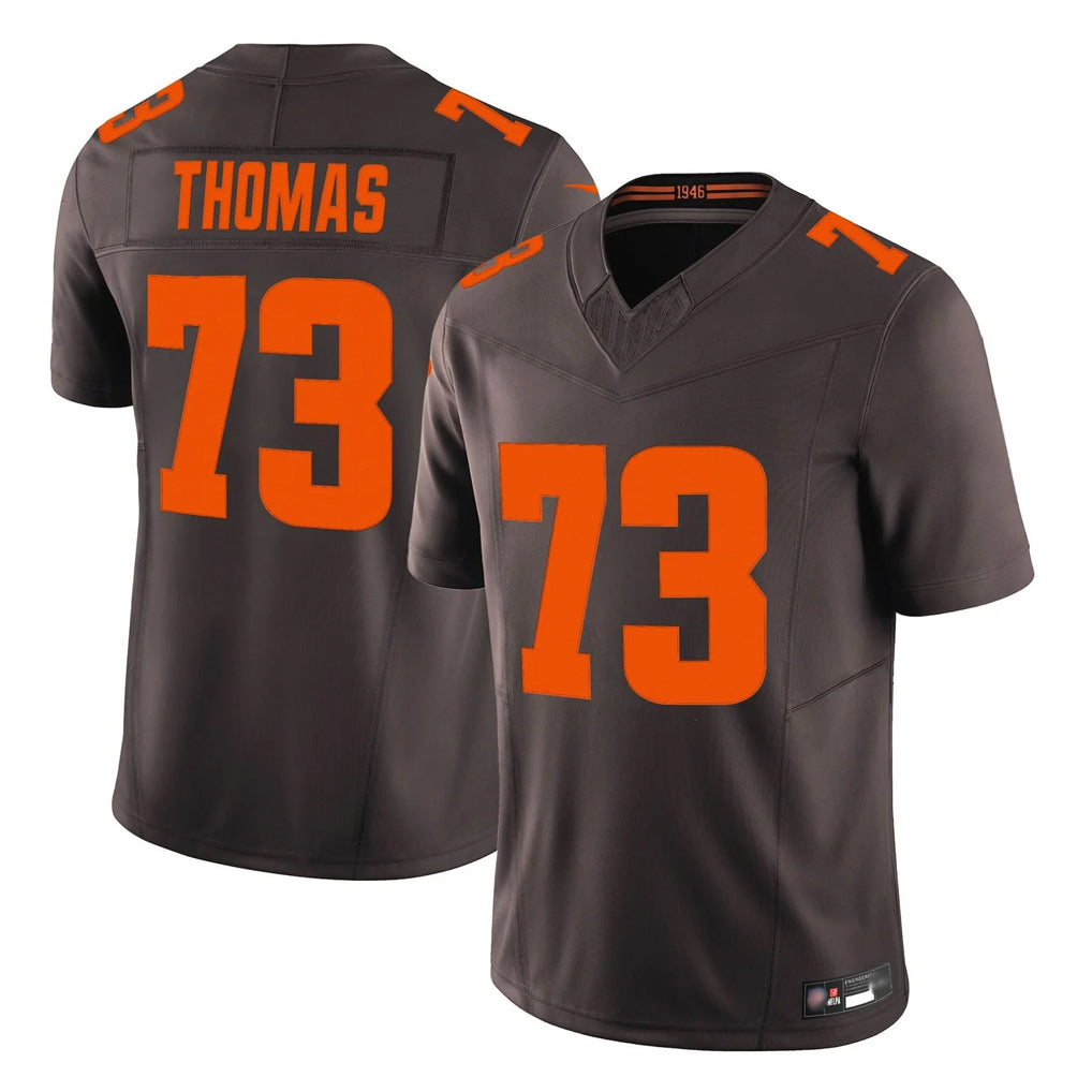Parkc C.Browns #73 Joe Thomas Player Brown Limited Vapor F.U.S.E. Alternate Game Stitched Jerseys