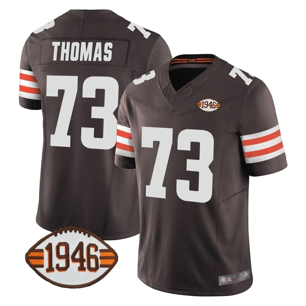 Parkc C.Browns #73 Joe Thomas Player Brown Vapor F.U.S.E. Limited Home Game Stitched Jerseys