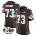 Parkc C.Browns #73 Joe Thomas Player Brown Vapor F.U.S.E. Limited Home Game Stitched Jerseys