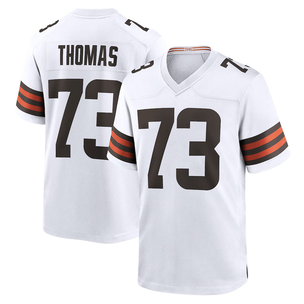 Parkc C.Browns #73 Joe Thomas Player White Home Game Stitched Jerseys