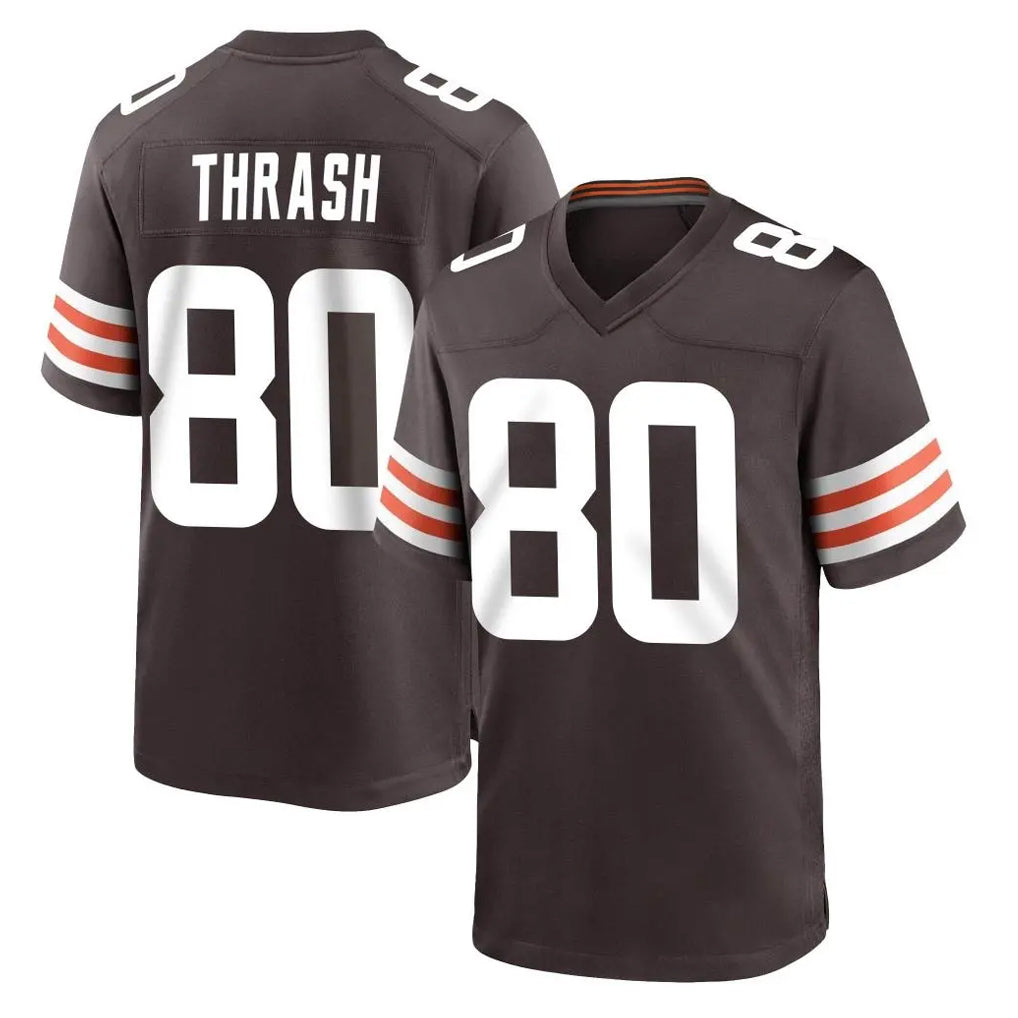 Parkc C.Browns #80 Jamari Thrash Player Brown Home Game Stitched Jerseys