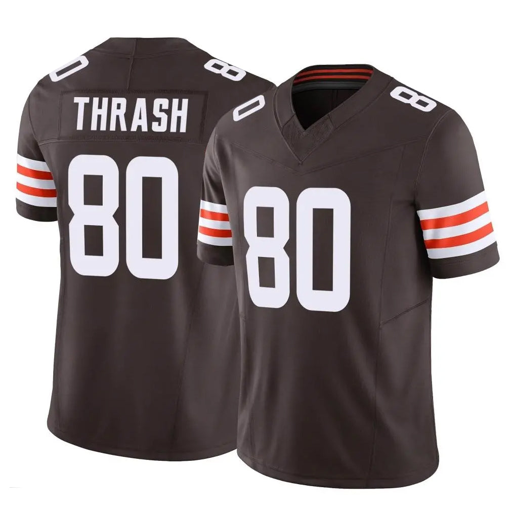Parkc C.Browns #80 Jamari Thrash Player Brown Vapor F.U.S.E. Limited Home Game Stitched Jerseys