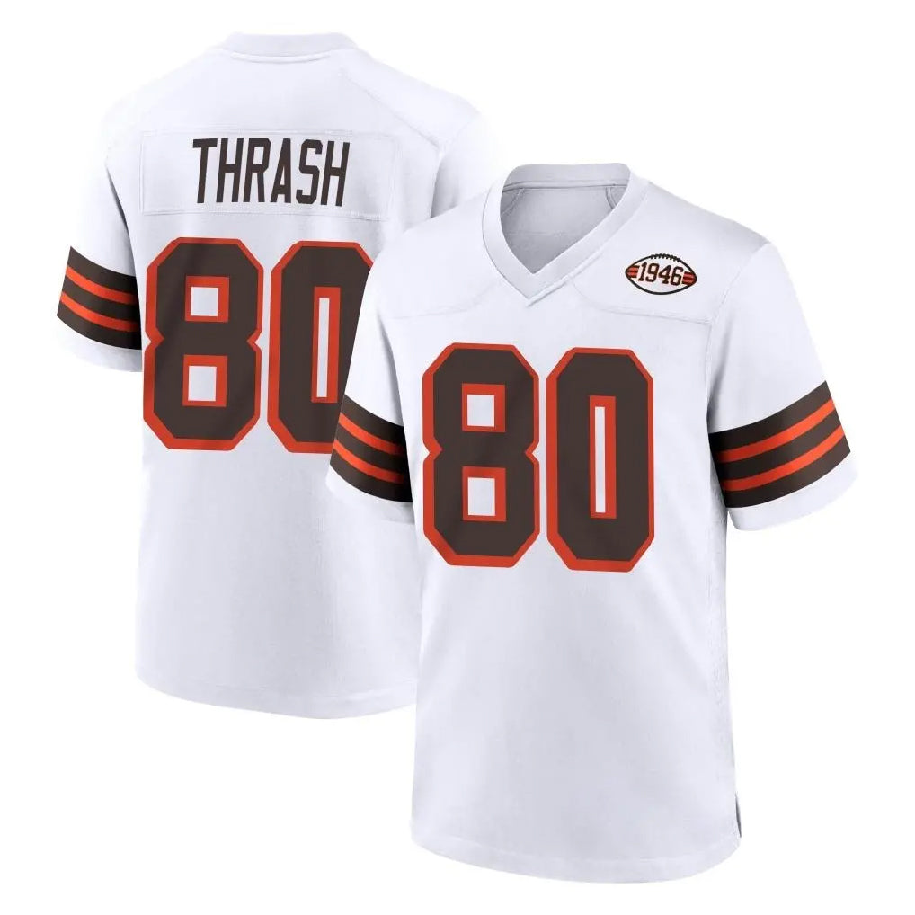 Parkc C.Browns #80 Jamari Thrash Player White Alternate Home Game Stitched Jerseys