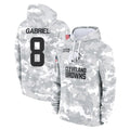 Parkc C.Browns #8 Dillon Gabriel Player Arctic Camo Salute to Service Hoodies Limited Game Stitched Jerseys