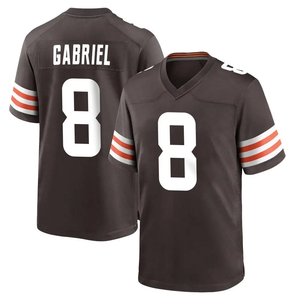 Parkc C.Browns #8 Dillon Gabriel Player Brown Home Game Stitched Jerseys