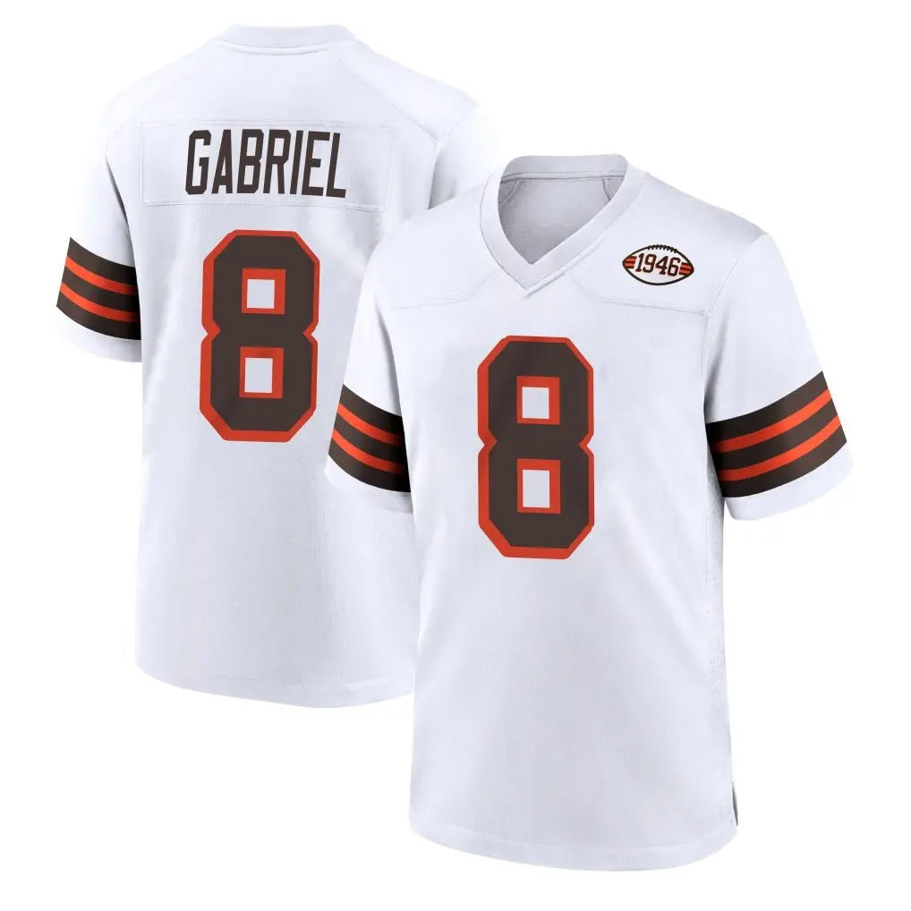 Parkc C.Browns #8 Dillon Gabriel Player White Alternate Home Game Stitched Jerseys