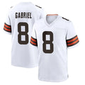 Parkc C.Browns #8 Dillon Gabriel Player White Home Game Stitched Jerseys
