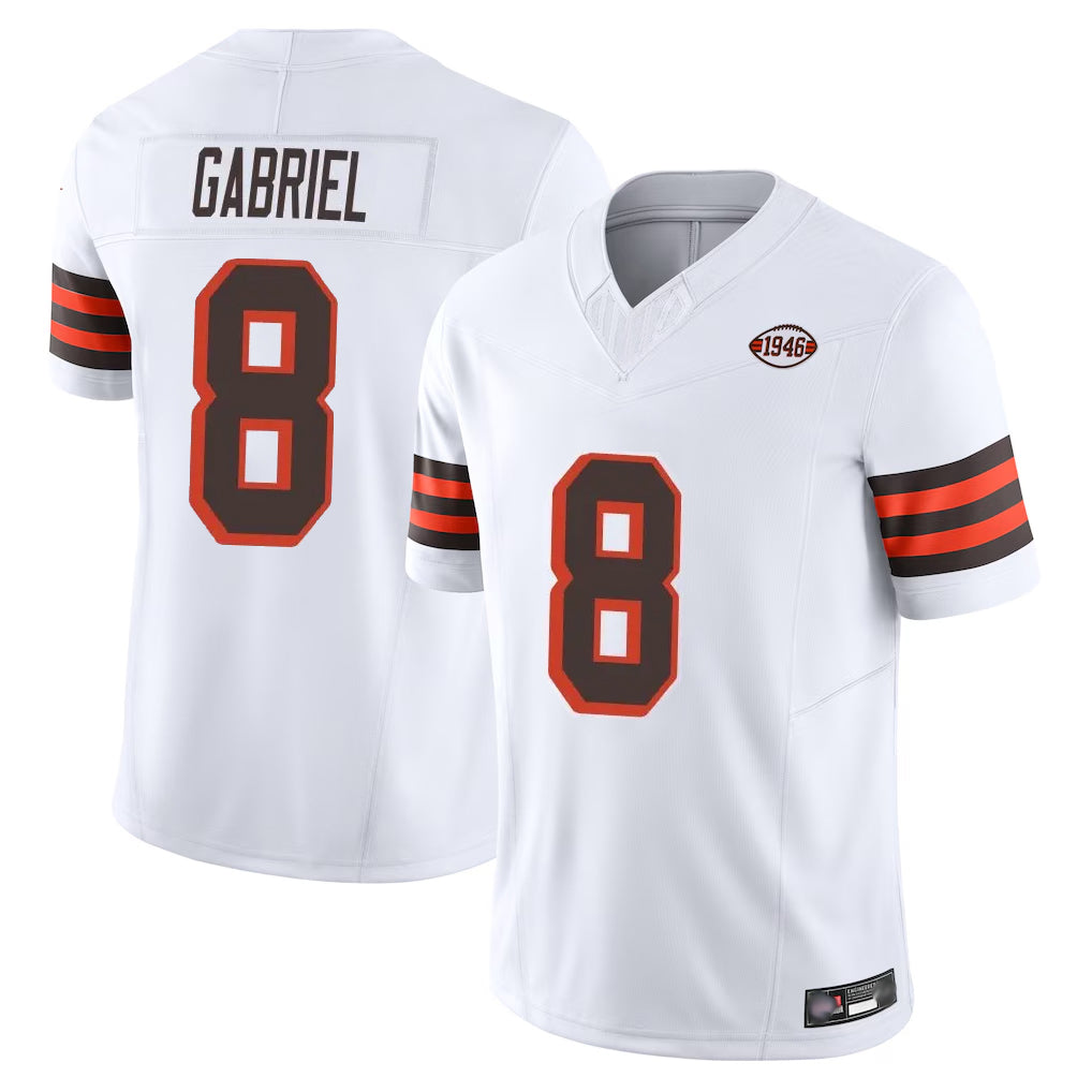 Parkc C.Browns #8 Dillon Gabriel Player White Limited Vapor F.U.S.E. Alternate Game Stitched Jerseys