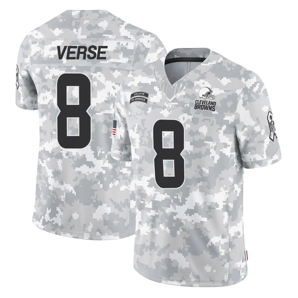 Parkc C.Browns #8 Jared Verse Player Arctic Camo Salute to Service Limited Home Game Stitched Jerseys
