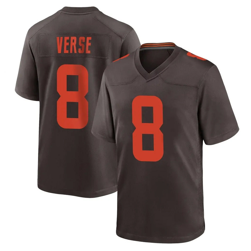 Parkc C.Browns #8 Jared Verse Player Brown Alternate Home Game Stitched Jerseys