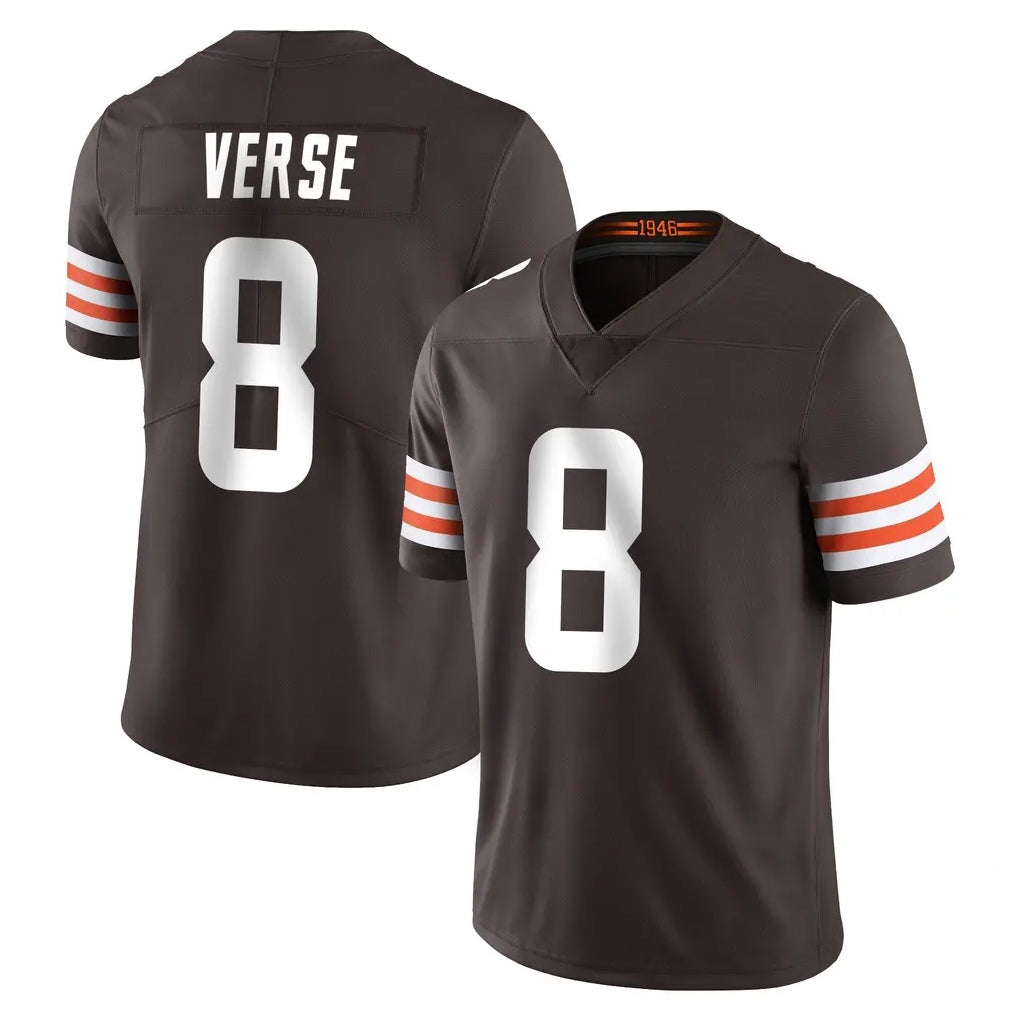 Parkc C.Browns #8 Jared Verse Player Brown Color Vapor Untouchable Limited Home Game Stitched Jerseys