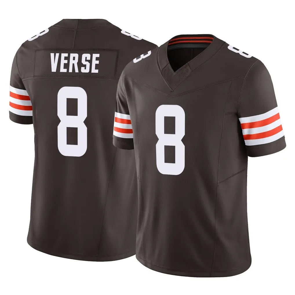 Parkc C.Browns #8 Jared Verse Player Brown Vapor F.U.S.E. Limited Home Game Stitched Jerseys