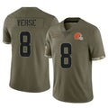 Parkc C.Browns #8 Jared Verse Player Olive Salute to Service Limited Game Stitched Jerseys