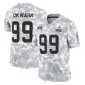 Parkc C.Browns #99 Julian Okwara Player Arctic Camo Salute to Service Limited Home Game Stitched Jerseys