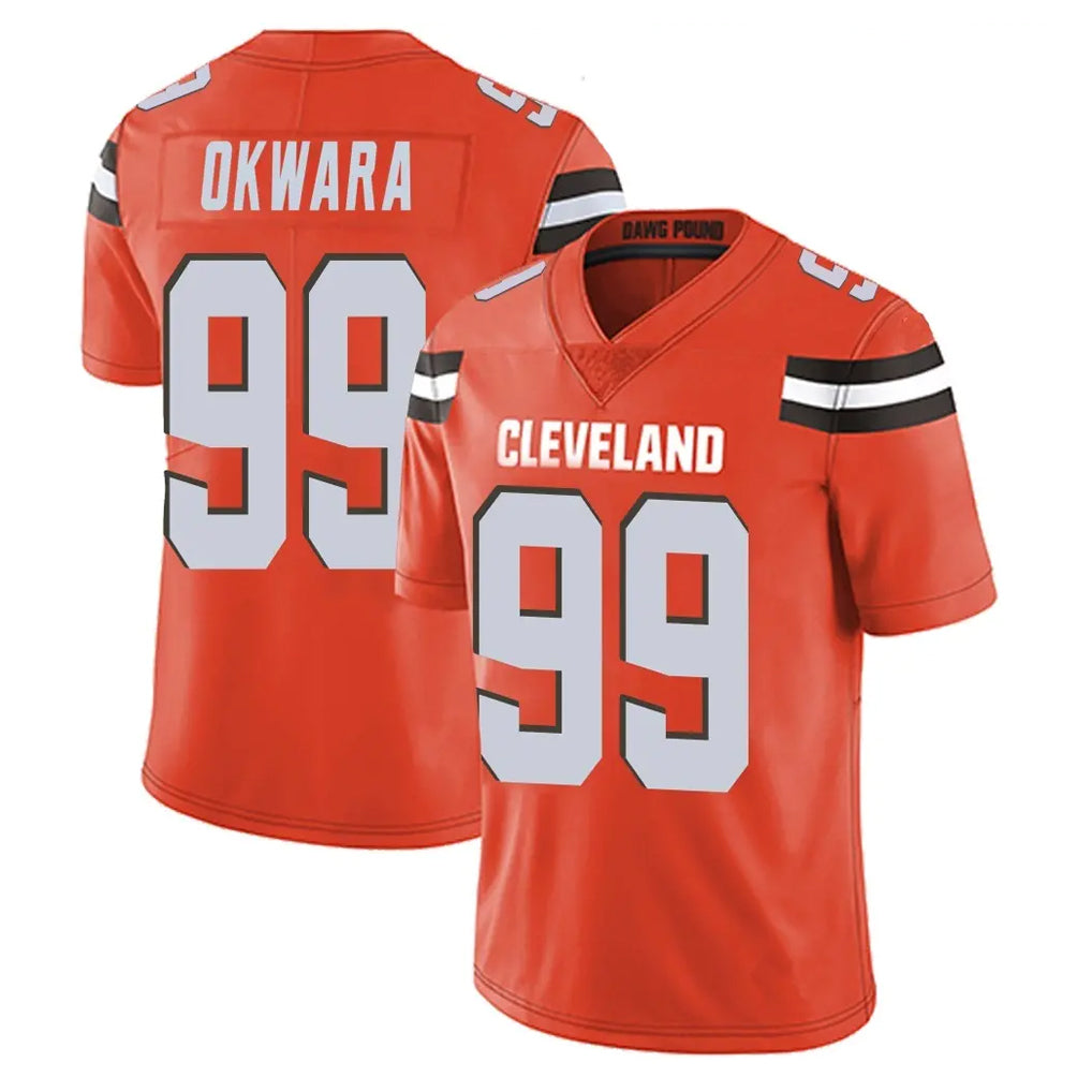 Parkc C.Browns #99 Julian Okwara Player Orange Alternate Vapor Untouchable Limited Home Game Stitched Jerseys